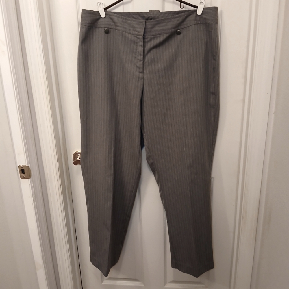 Just My Size Gray Pinstripe Trousers